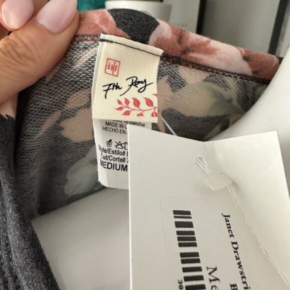 7th Ray Black Floral Midi Dress - Picture 11 of 11